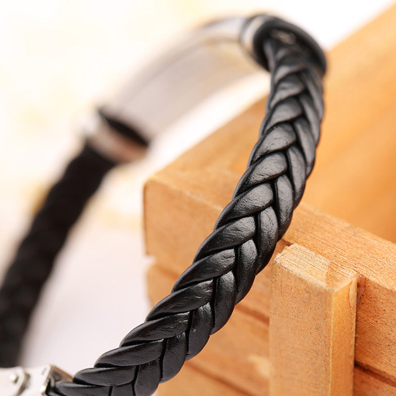 The Heritage Braided Bracelet – Personalized Men's Leather Bracelet