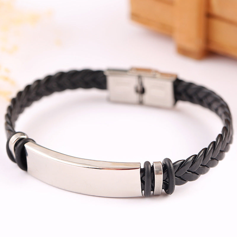 The Heritage Braided Bracelet – Personalized Men's Leather Bracelet