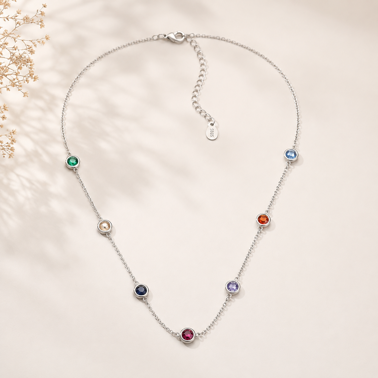 Chromatic Glow Sterling Silver Necklace