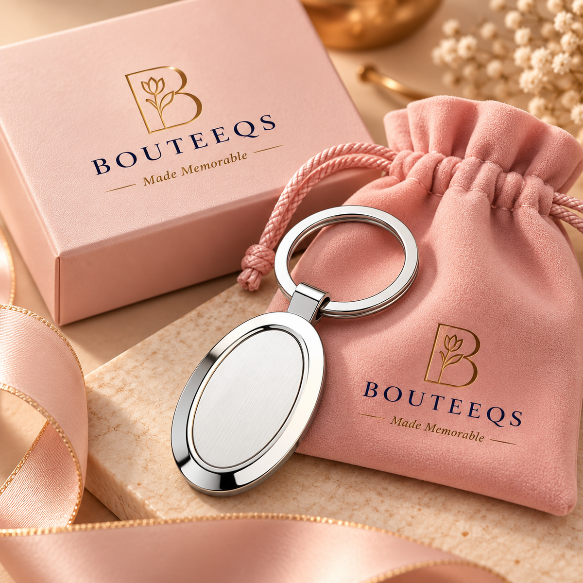 The Classic Oval Keychain – Personalized Engraved Keepsake