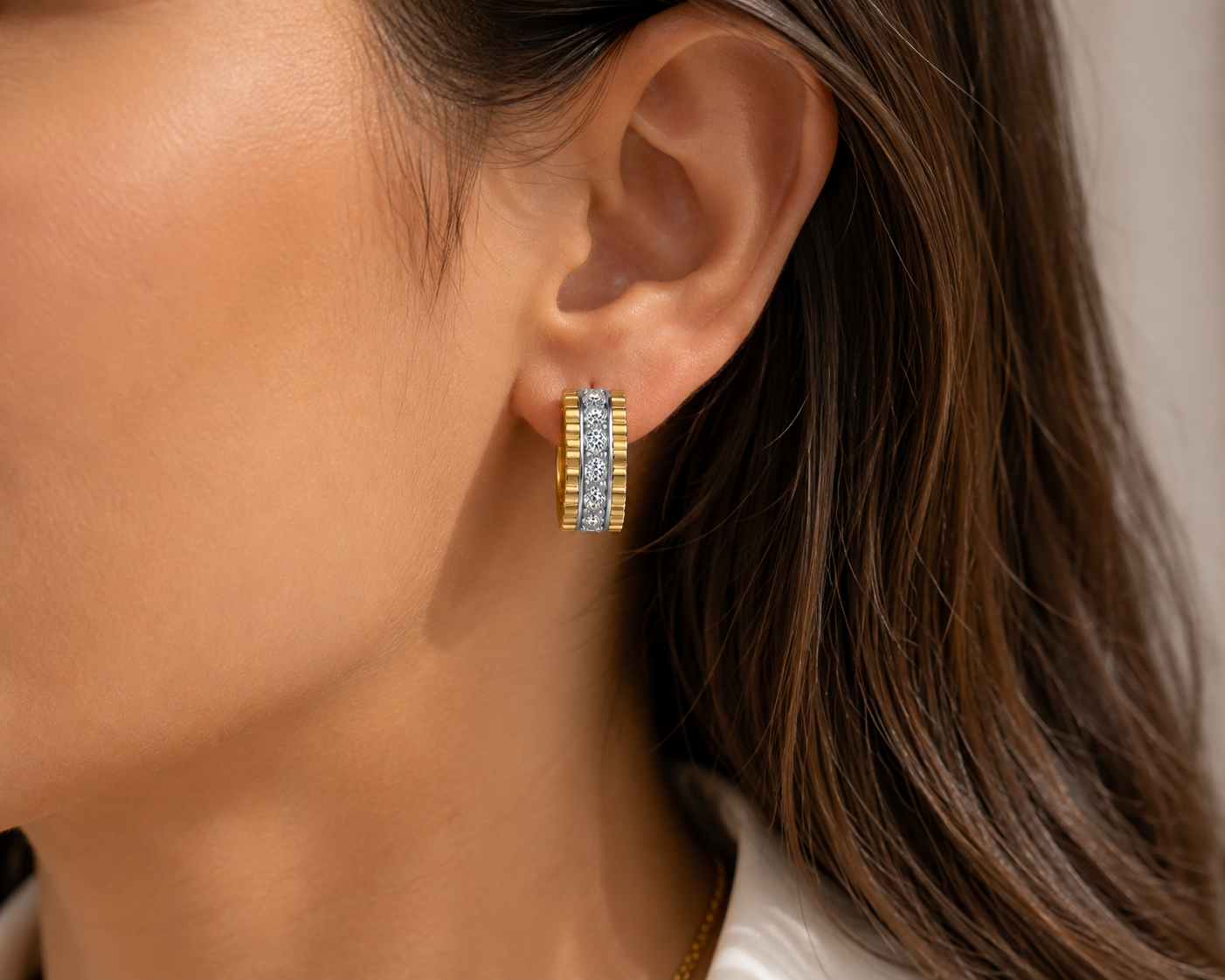 Two-Tone Eternity Sparkle Jewelry Set