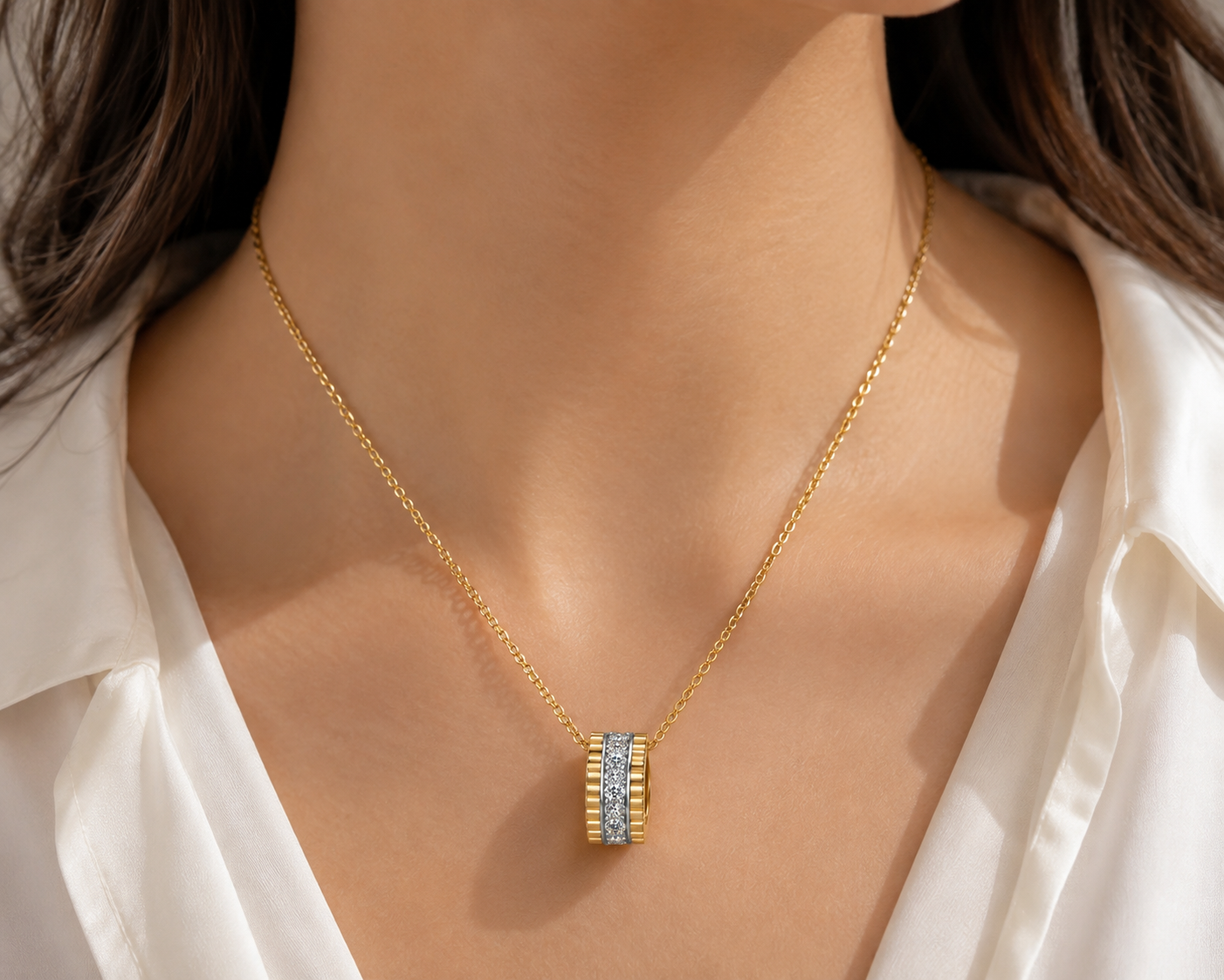 Two-Tone Eternity Sparkle Jewelry Set