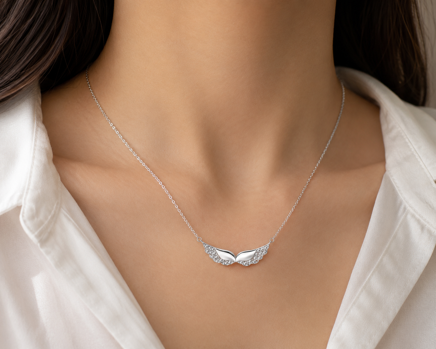 Angel Wings Sterling Silver Necklace