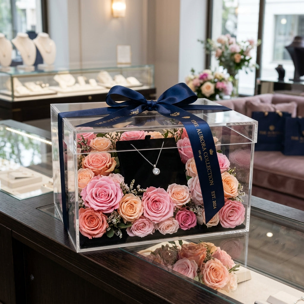 BOUTEEQS Signature Gifts collection featuring luxury jewelry and elegantly presented gifts for life's special moments.
