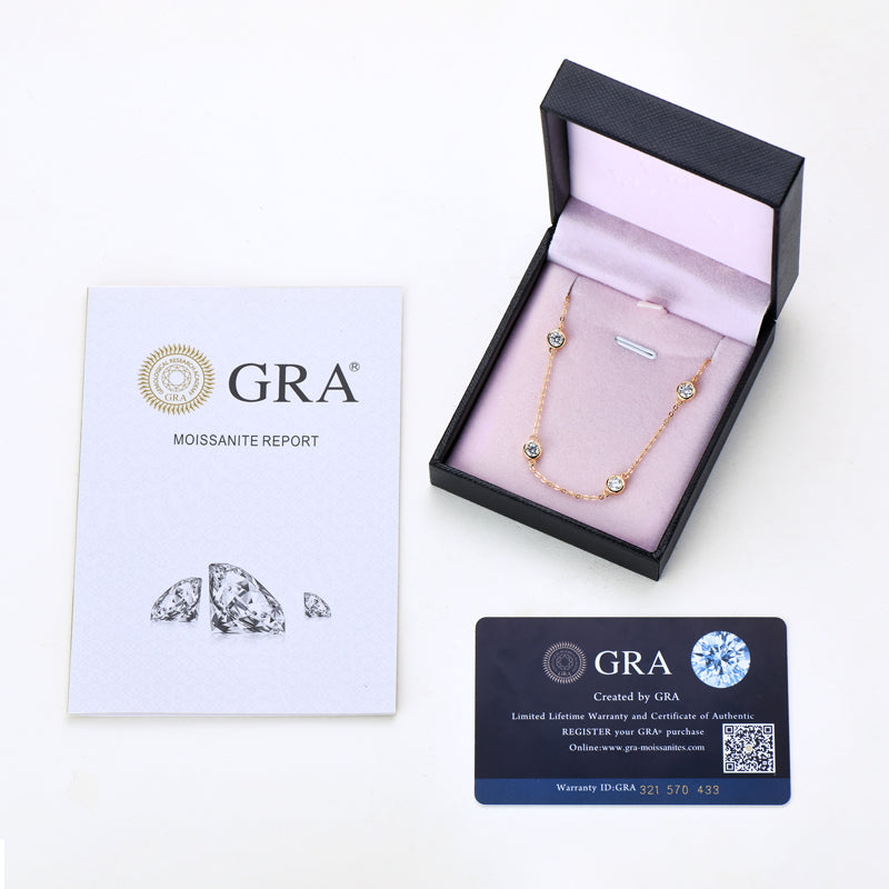 Adjustable Moissanite Diamond Bracelet – 4mm 1.2cttw 18k Gold plated