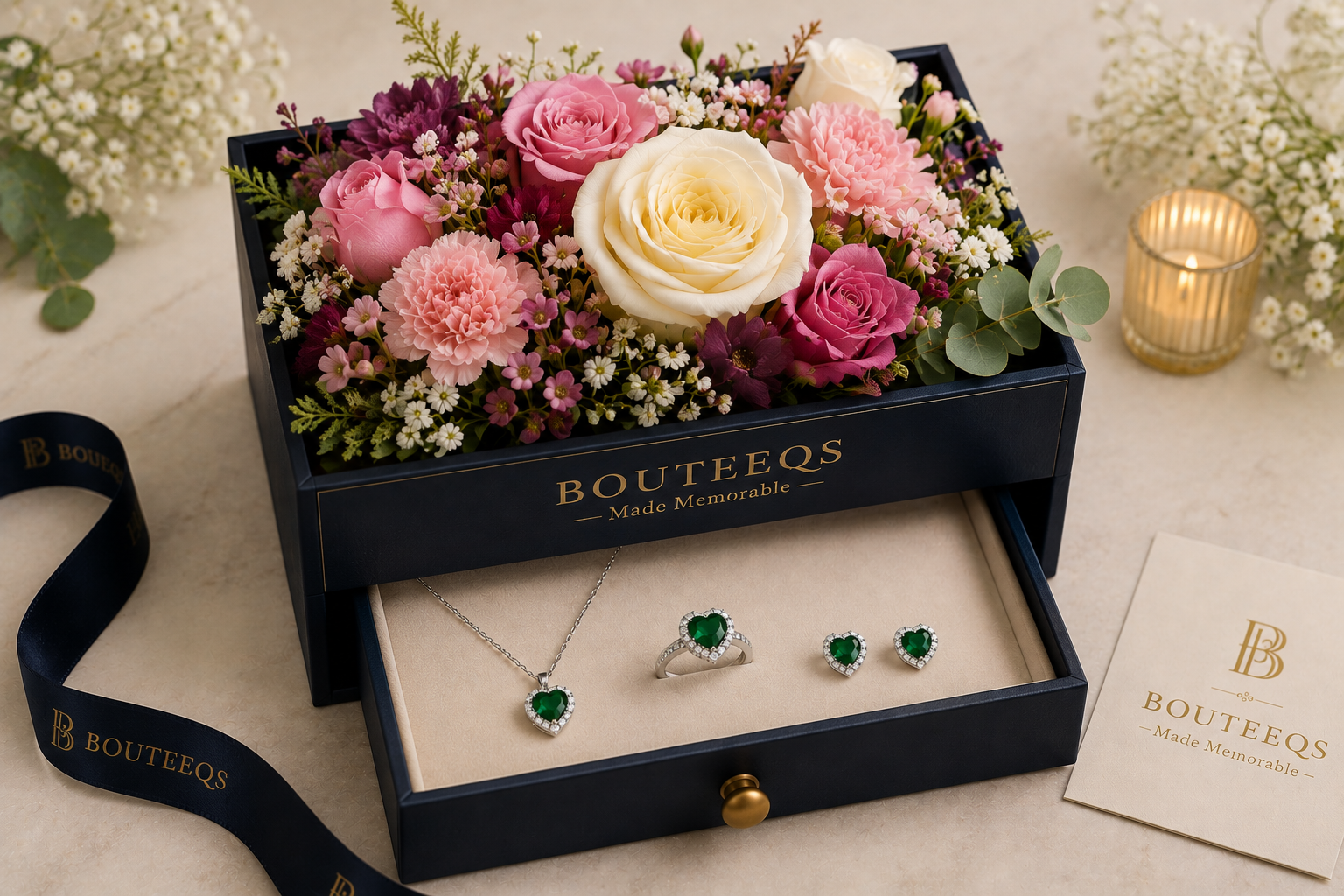 The Grand Gesture — Jewelry & Fresh Flowers