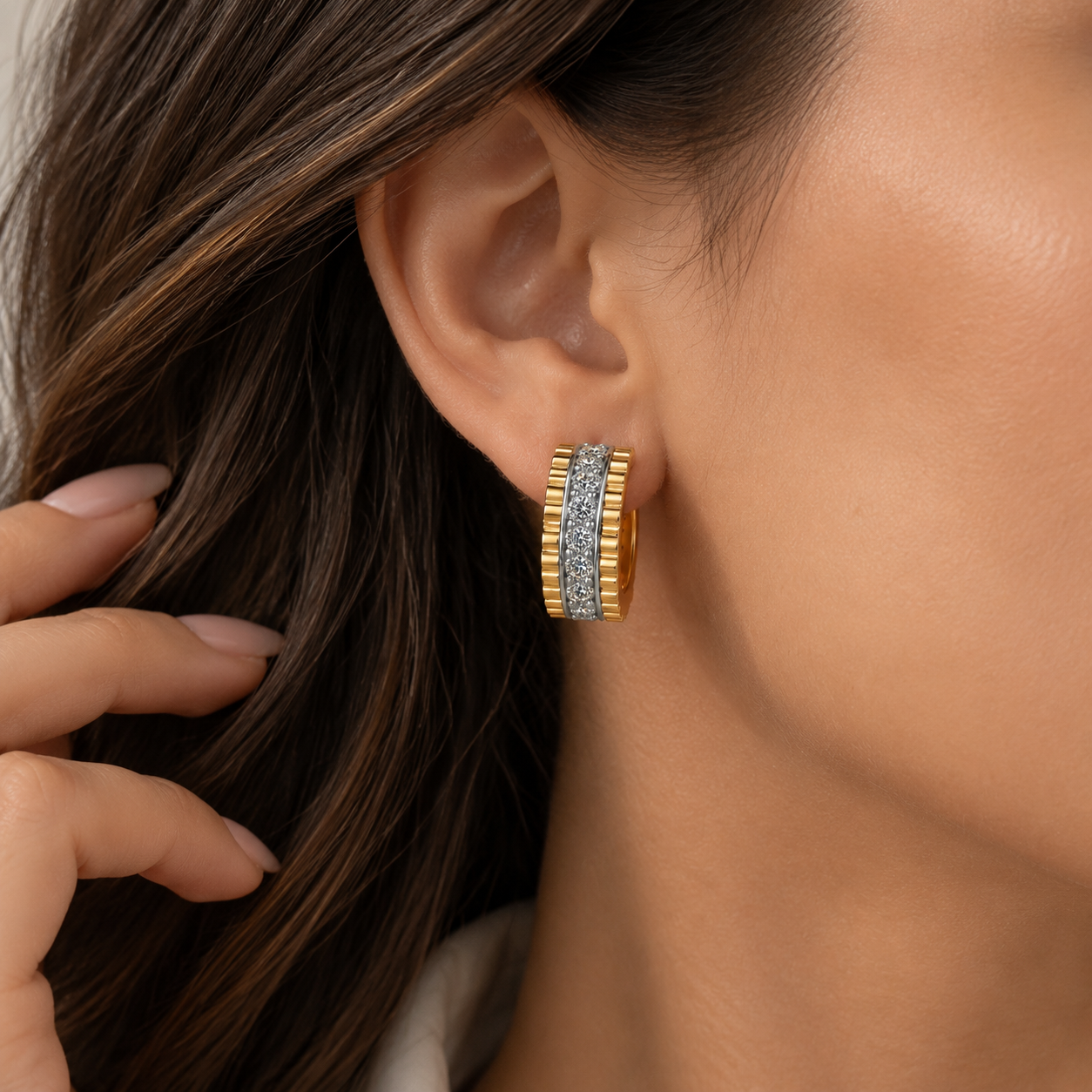 Two-Tone Eternity Sparkle Jewelry Set