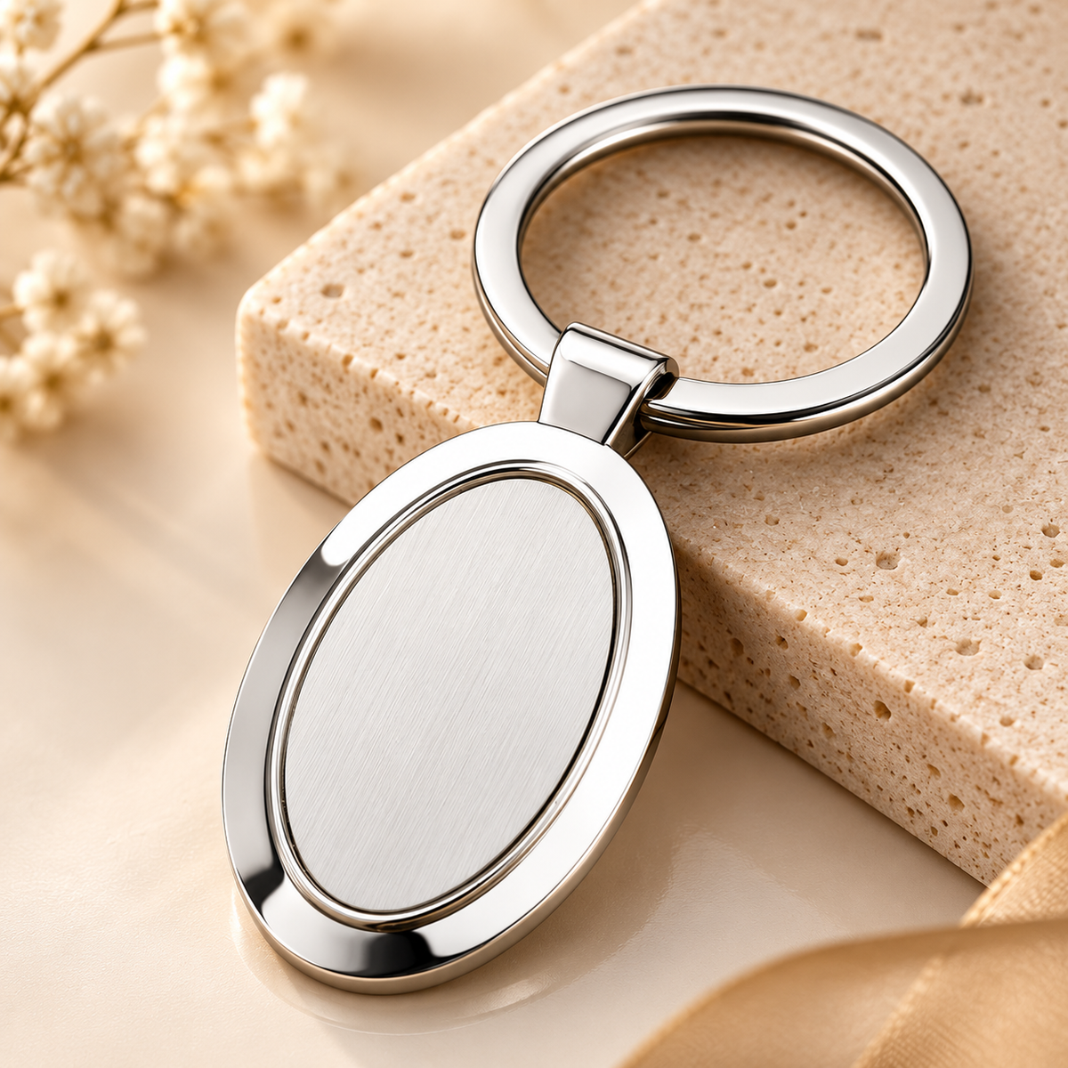 The Classic Oval Keychain – Personalized Engraved Keepsake