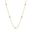 Lab-Grown Moissanite Bezel Tennis Necklace, 4mm, 18k Gold-Plated