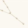 Lab-Grown Moissanite Y-Shape Necklace, D Color VVS, Gold-Plated