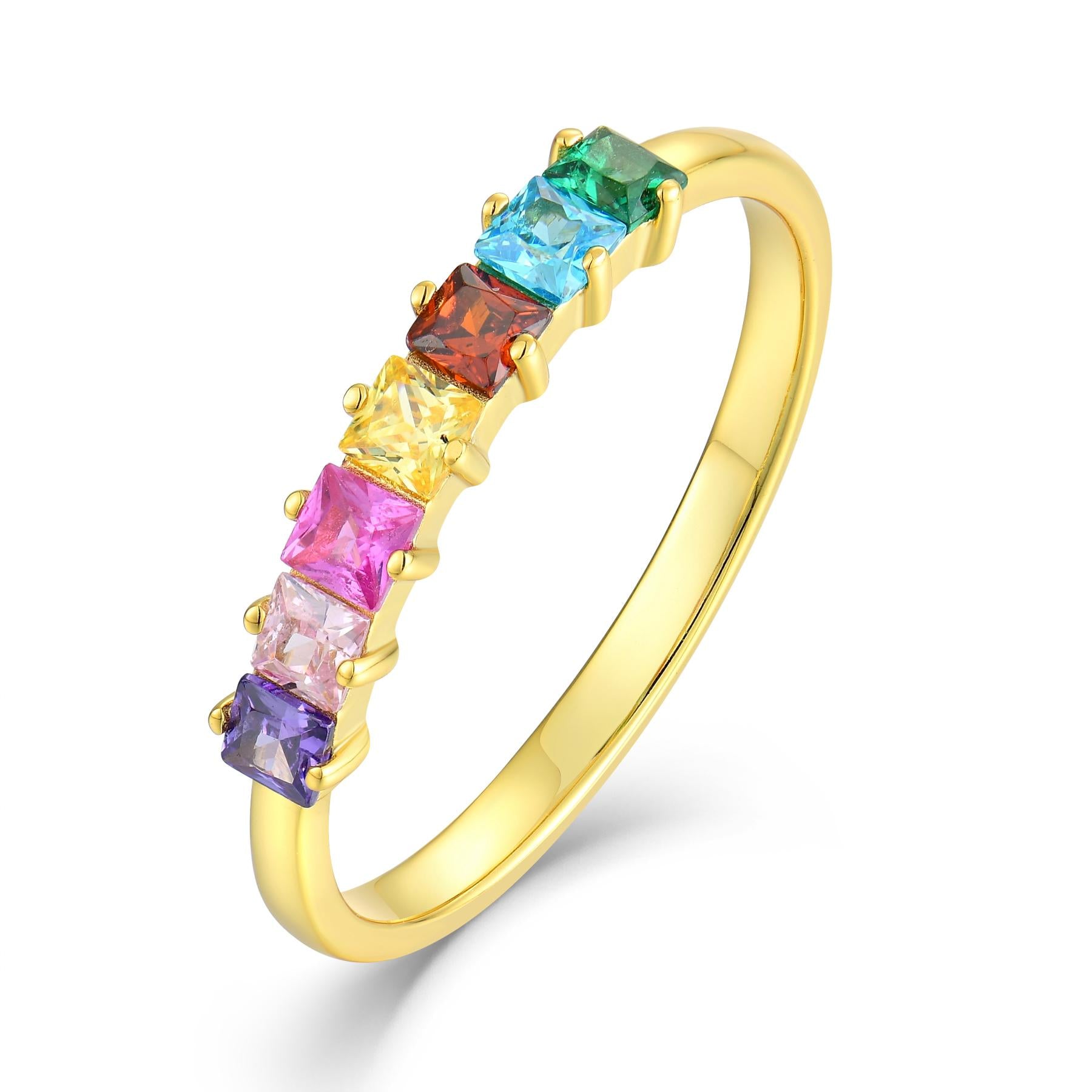 Rainbow Prism Band Ring