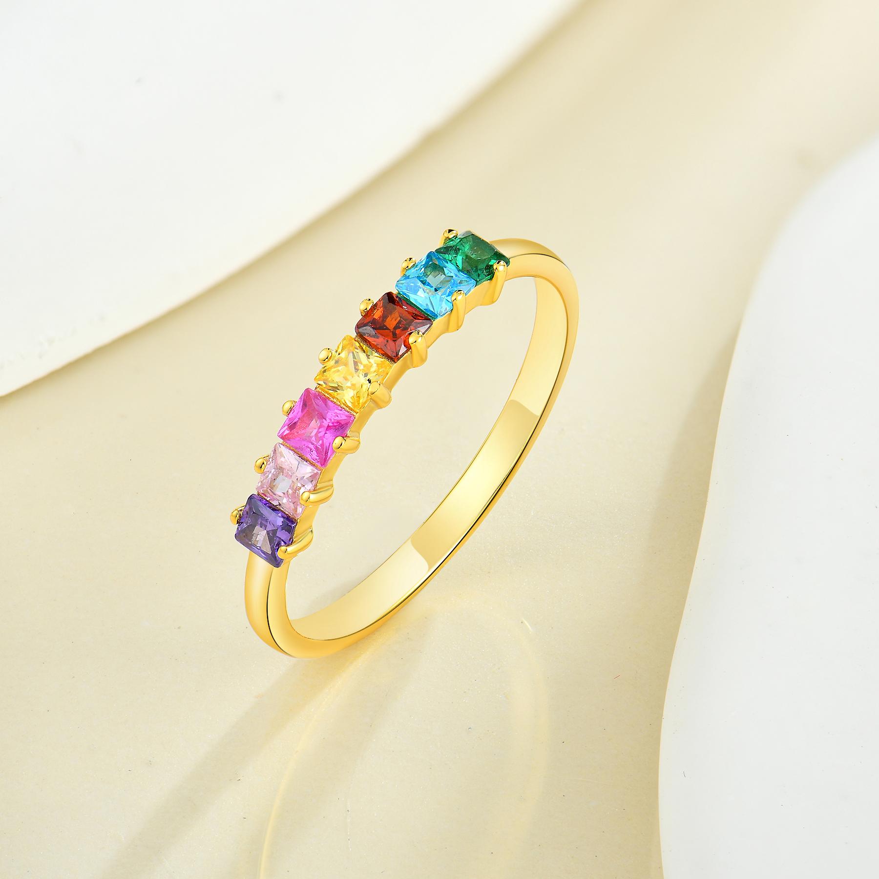 Rainbow Prism Band Ring